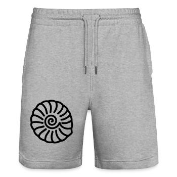 Fossil - Stanley/Stella Unisex Bio Joggingshorts Trainer  - Grau meliert - Vorne - Nik (191cm) & Marisol (170cm)