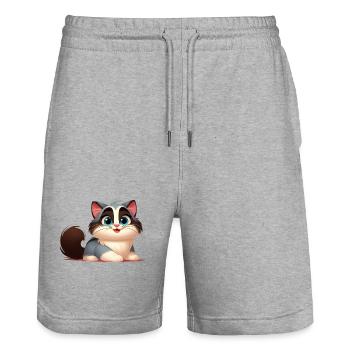 Ragdoll 2 - Stanley/Stella Unisex Bio Joggingshorts Trainer  - Grau meliert - Vorne - Nik (191cm) & Marisol (170cm)