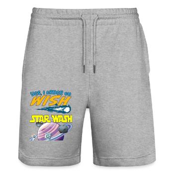 Yes, I order on Wish - Star Wash - Stanley/Stella Trainer Unisex Organic Jogging Shorts - heather grey - Front - Nik (191cm) & Marisol (170cm)
