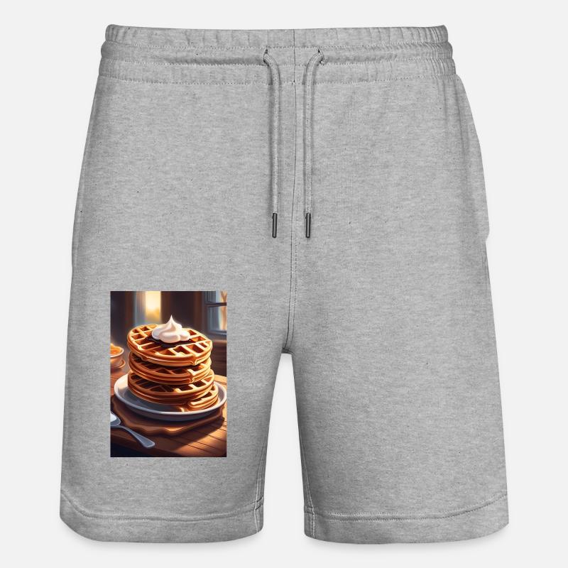 Stapel Pfannkuchen - Stanley/Stella Unisex Bio Joggingshorts Trainer  - Grau meliert