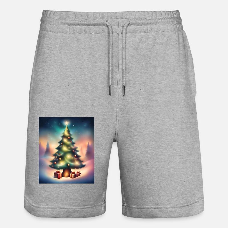 Sapin de Noël à l - Short de jogging bio TRAINER Stanley/Stella unisexe - gris chiné