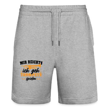 Mir Reichts Ich Geh Trumpet spielen - Stanley/Stella Unisex Bio Joggingshorts Trainer  - Grau meliert - Vorne - Nik (191cm) & Marisol (170cm)