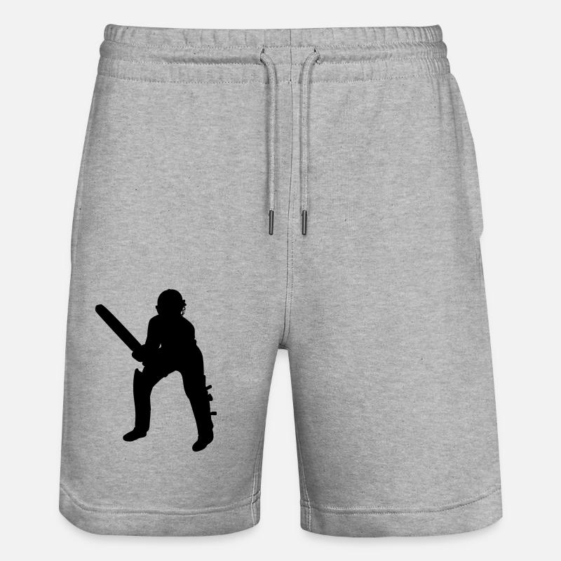 Batteur de cricket Noir - Short de jogging bio TRAINER Stanley/Stella unisexe - gris chiné