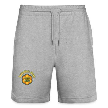 Legendär seit Februar 1979 Geburtstag Retro - Stanley/Stella Unisex Bio Joggingshorts Trainer  - Grau meliert - Vorne - Nik (191cm) & Marisol (170cm)