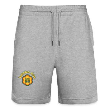 Legendary since April 1977 Geburtstag Retro - Stanley/Stella Unisex Bio Joggingshorts Trainer  - Grau meliert - Vorne - Nik (191cm) & Marisol (170cm)