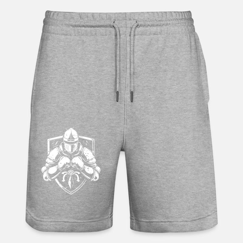 Chevalier boxeur combattant - Short de jogging bio TRAINER Stanley/Stella unisexe - gris chiné