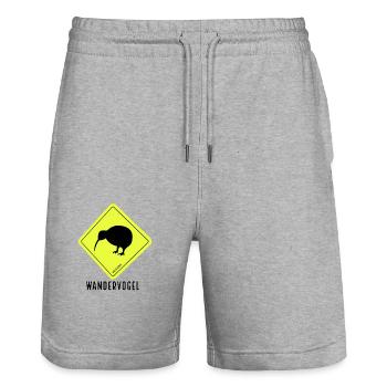 Wandern-Shirt - Stanley/Stella Unisex Bio Joggingshorts Trainer  - Grau meliert - Vorne - Nik (191cm) & Marisol (170cm)