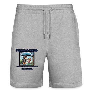 Allwetter-Reiter 1 +++ - Stanley/Stella Unisex Bio Joggingshorts Trainer  - Grau meliert - Vorne - Nik (191cm) & Marisol (170cm)