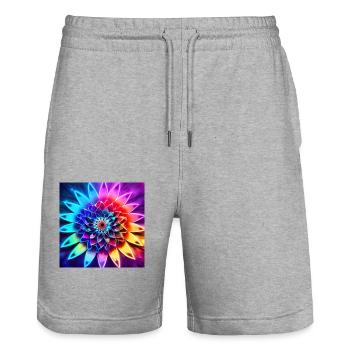 Fleur - Short de jogging bio TRAINER Stanley/Stella unisexe - gris chiné - Devant - Nik (191cm) & Marisol (170cm)