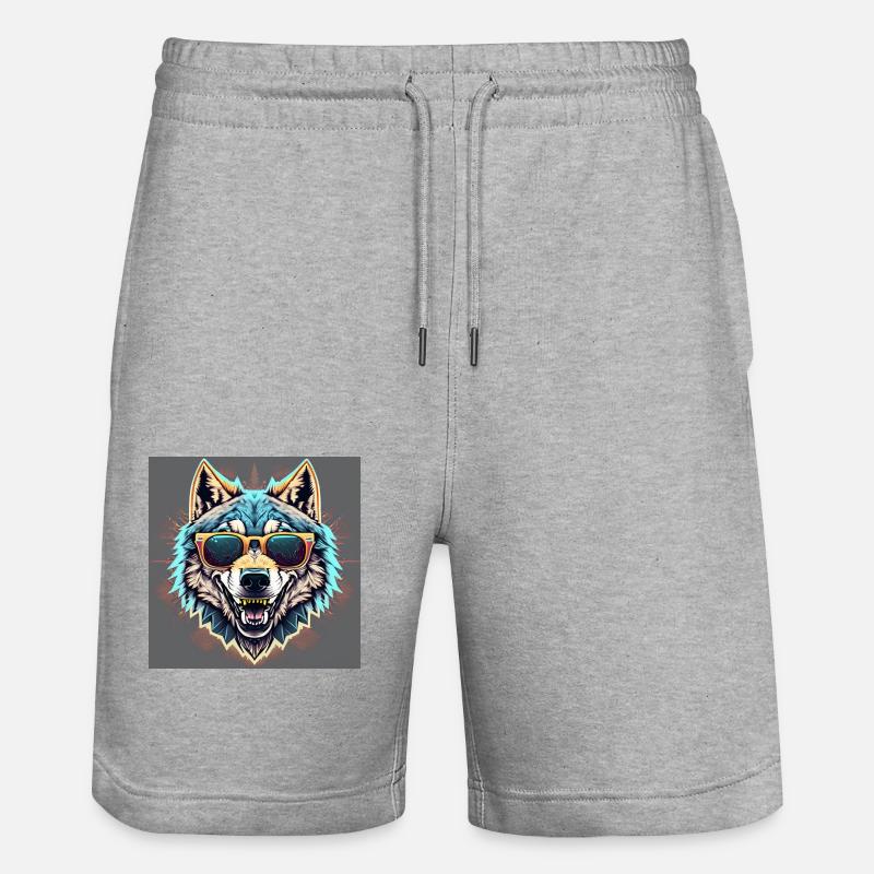 Lil Wolfy - Short de jogging bio TRAINER Stanley/Stella unisexe - gris chiné