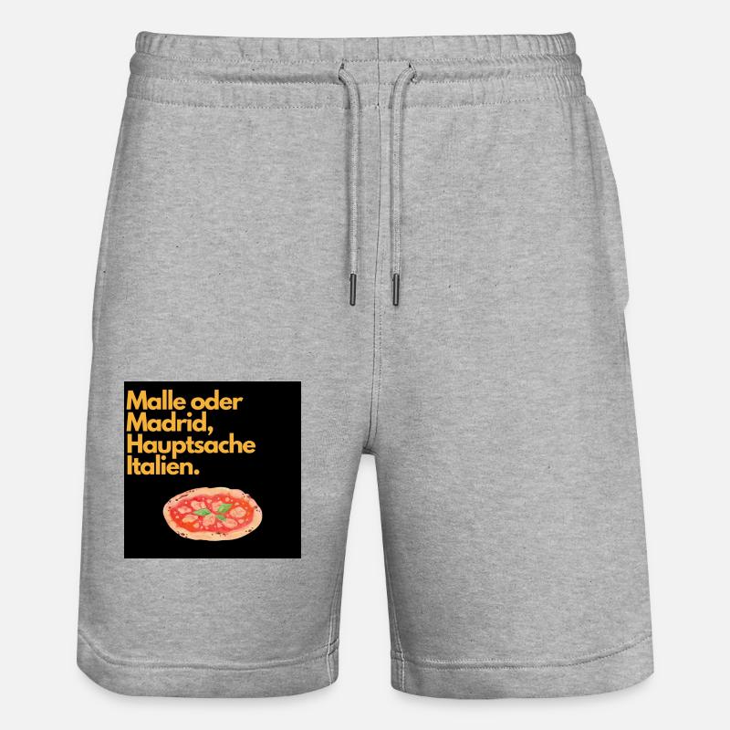 Malle oder Madrid - Stanley/Stella Unisex Bio Joggingshorts Trainer  - Grau meliert