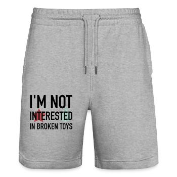 Not interested in broken toys - Stanley/Stella Unisex Bio Joggingshorts Trainer  - Grau meliert - Vorne - Nik (191cm) & Marisol (170cm)
