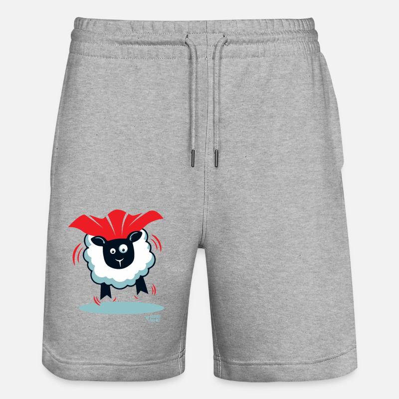 Ewe un super-héros ? - Short de jogging bio TRAINER Stanley/Stella unisexe - gris chiné