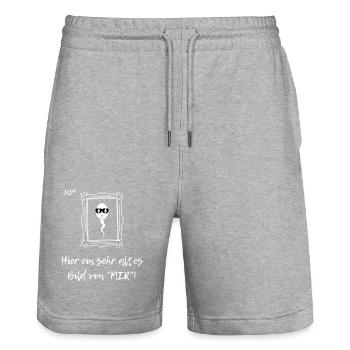 Altes Bild von MIR - Stanley/Stella Unisex Bio Joggingshorts Trainer  - Grau meliert - Vorne - Nik (191cm) & Marisol (170cm)
