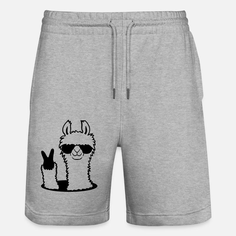 Boden No Drama Lama - Short de jogging bio TRAINER Stanley/Stella unisexe - gris chiné