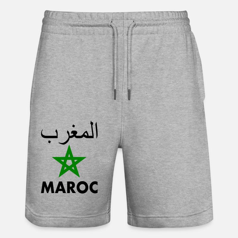Maroc - Short de jogging bio TRAINER Stanley/Stella unisexe - gris chiné