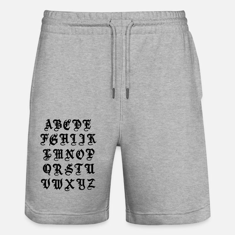 Alphabet - Short de jogging bio TRAINER Stanley/Stella unisexe - gris chiné