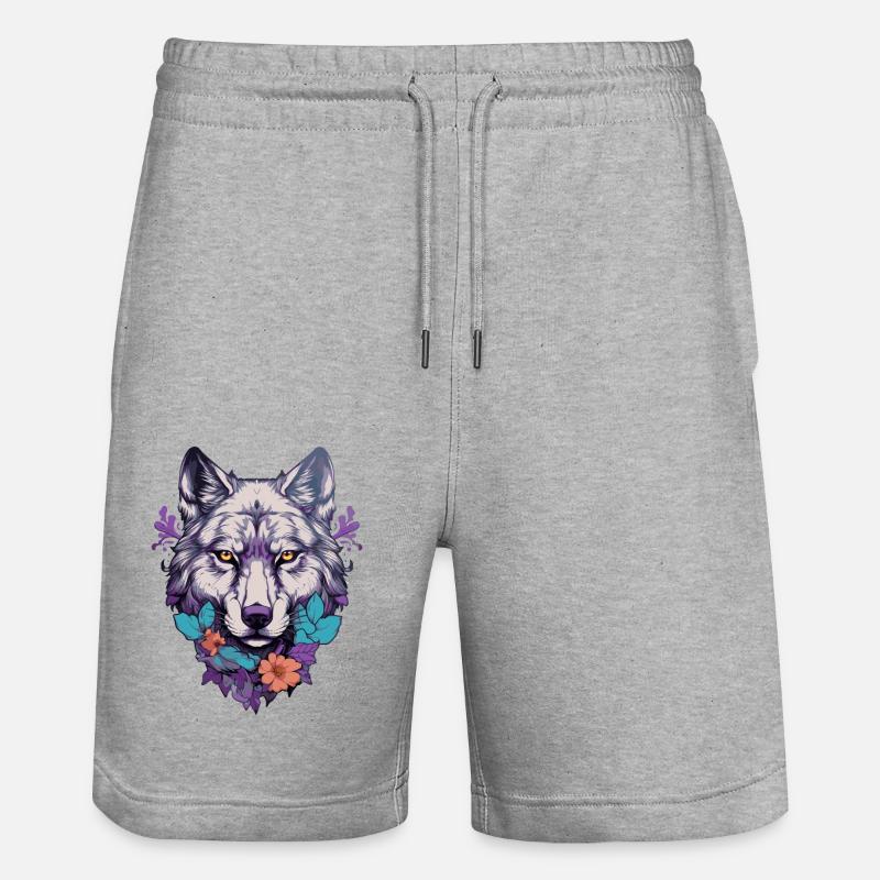 Loup #1 - Short de jogging bio TRAINER Stanley/Stella unisexe - gris chiné