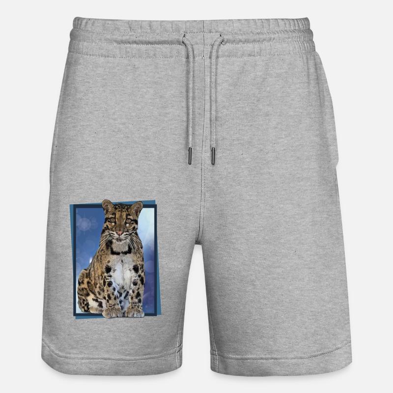 Panthère nébuleuse - Short de jogging bio TRAINER Stanley/Stella unisexe - gris chiné