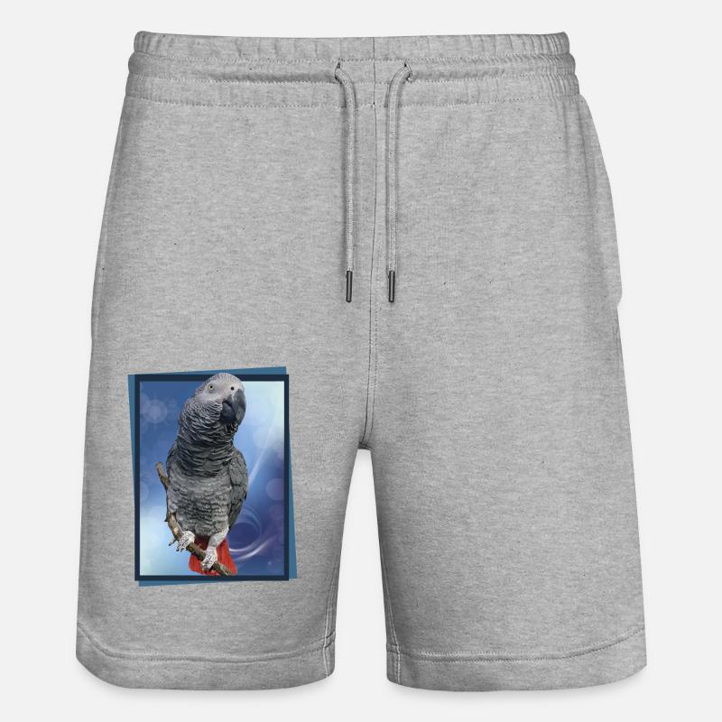 Le perroquet gris - Short de jogging bio TRAINER Stanley/Stella unisexe - gris chiné