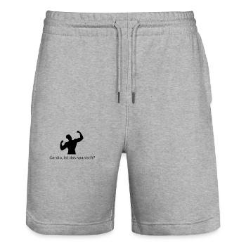 Cardio ist das spanisch - Stanley/Stella Unisex Bio Joggingshorts Trainer  - Grau meliert - Vorne - Nik (191cm) & Marisol (170cm)