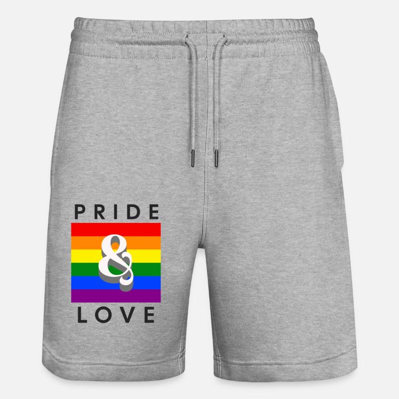 Fierté et Amour - Short de jogging bio TRAINER Stanley/Stella unisexe - gris chiné