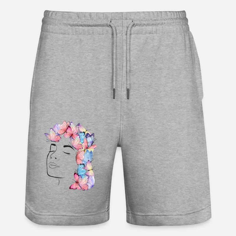 Je suis - Short de jogging bio TRAINER Stanley/Stella unisexe - gris chiné