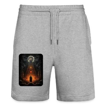 Christmas 18th Century Fantasy Vintage - Stanley/Stella Trainer Unisex Organic Jogging Shorts - heather grey - Front - Nik (191cm) & Marisol (170cm)
