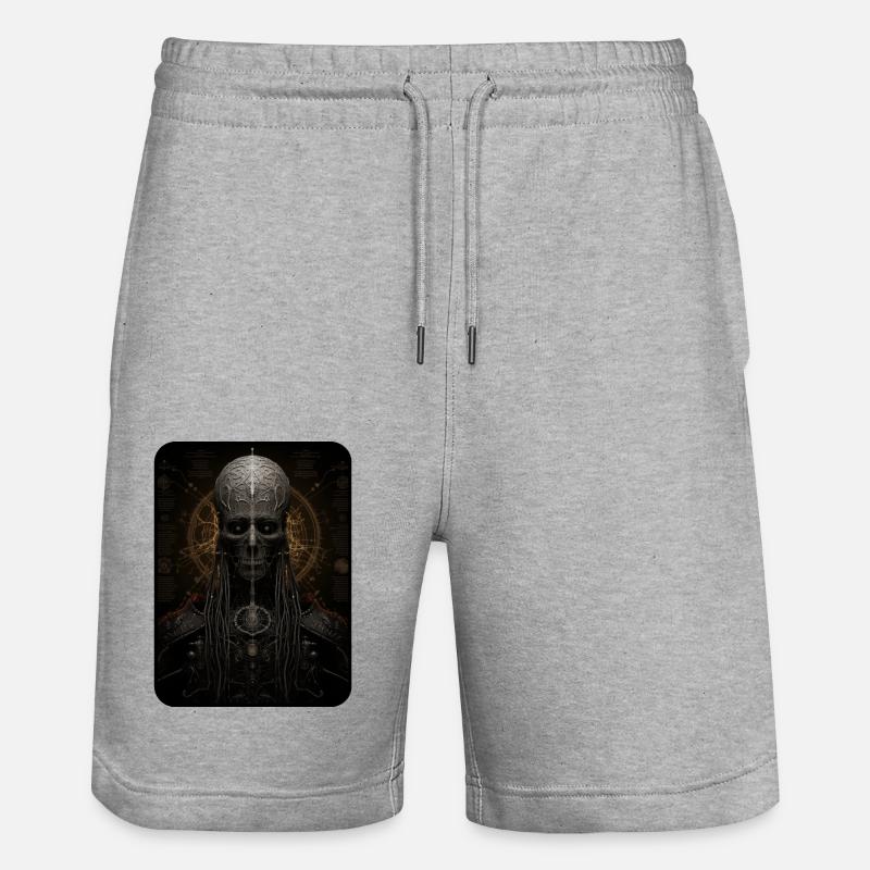 Alien Anatomie - Stanley/Stella Unisex Bio Joggingshorts Trainer  - Grau meliert