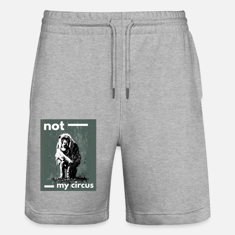 Ce n’est pas mon cirque - Short de jogging bio TRAINER Stanley/Stella unisexe - gris chiné