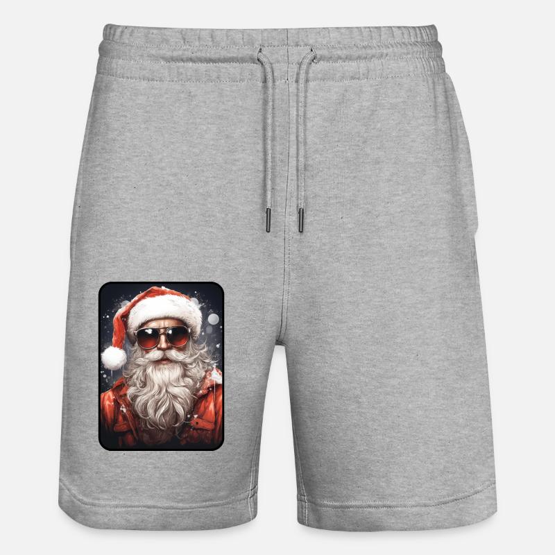 Père Noël cool - Short de jogging bio TRAINER Stanley/Stella unisexe - gris chiné