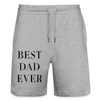 Bester Vater den es gib - Stanley/Stella Unisex Bio Joggingshorts Trainer  - Grau meliert - Vorne - Nik (191cm) & Marisol (170cm)