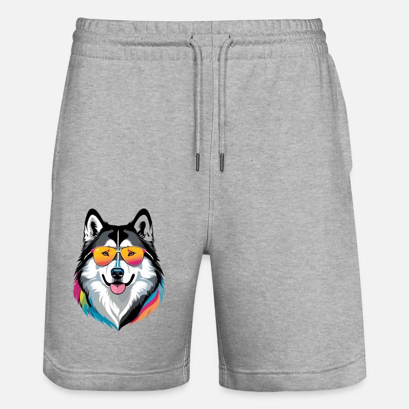 Malamute d’Alaska - Short de jogging bio TRAINER Stanley/Stella unisexe - gris chiné