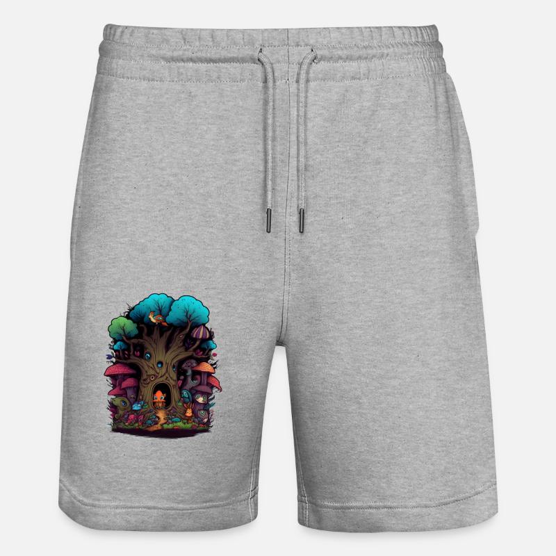 La forêt enchantée - Short de jogging bio TRAINER Stanley/Stella unisexe - gris chiné