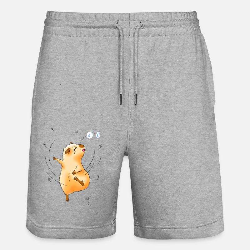 Charlotte dans les pissenlits - Short de jogging bio TRAINER Stanley/Stella unisexe - gris chiné