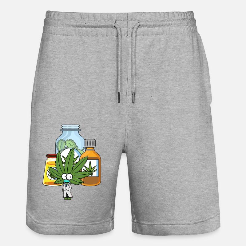 Doc hanfi - Short de jogging bio TRAINER Stanley/Stella unisexe - gris chiné