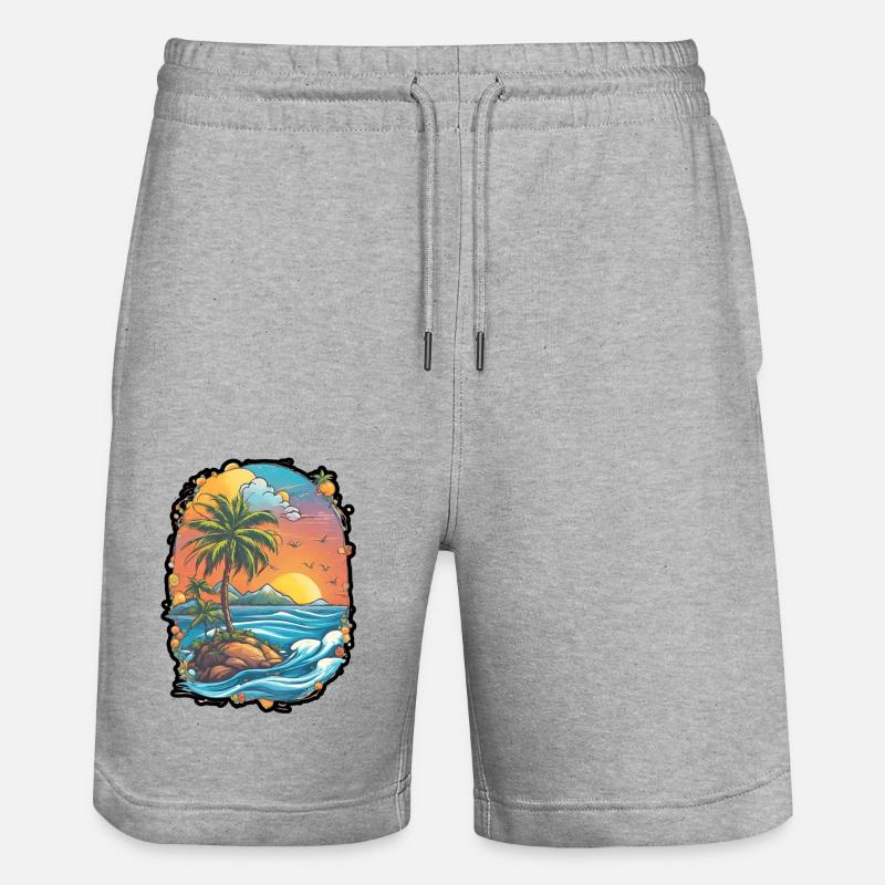 disque vinyle - Short de jogging bio TRAINER Stanley/Stella unisexe - gris chiné