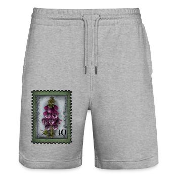 Timbre digitale - Short de jogging bio TRAINER Stanley/Stella unisexe - gris chiné - Devant - Nik (191cm) & Marisol (170cm)