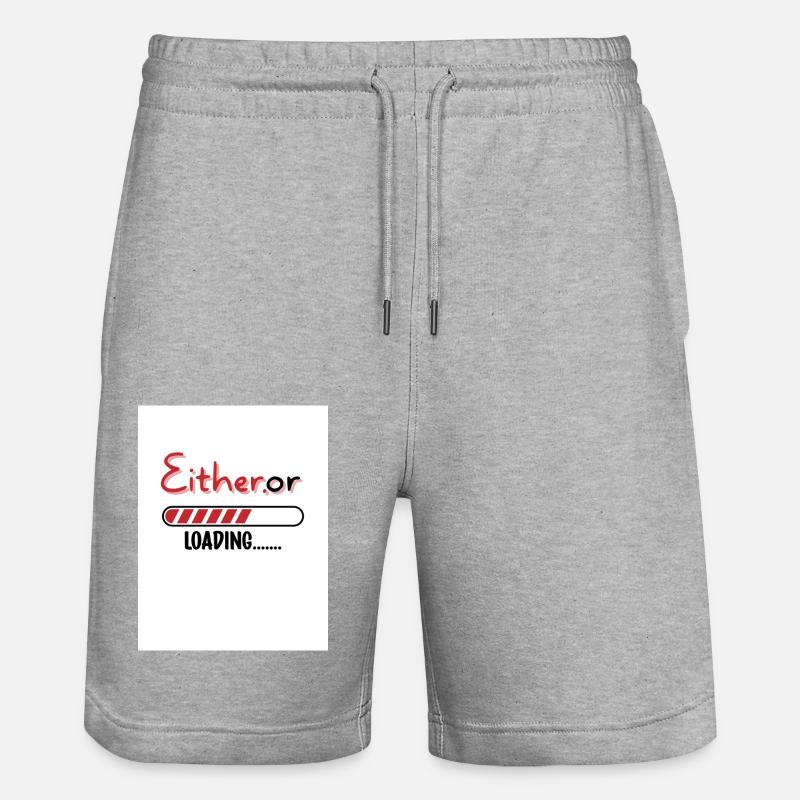Entweder oder. Entweder oder. - Stanley/Stella Unisex Bio Joggingshorts Trainer  - Grau meliert