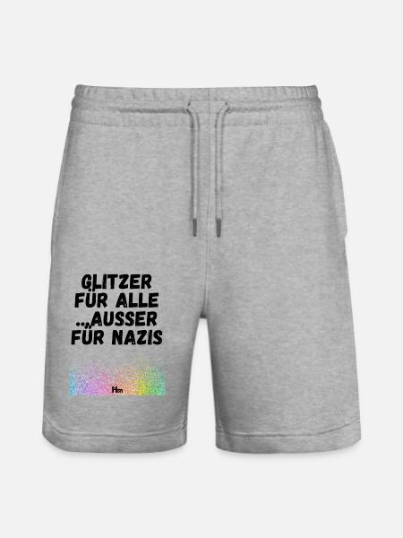 Glitzer für alle - Stanley/Stella Unisex Bio Joggingshorts Trainer - Grau meliert