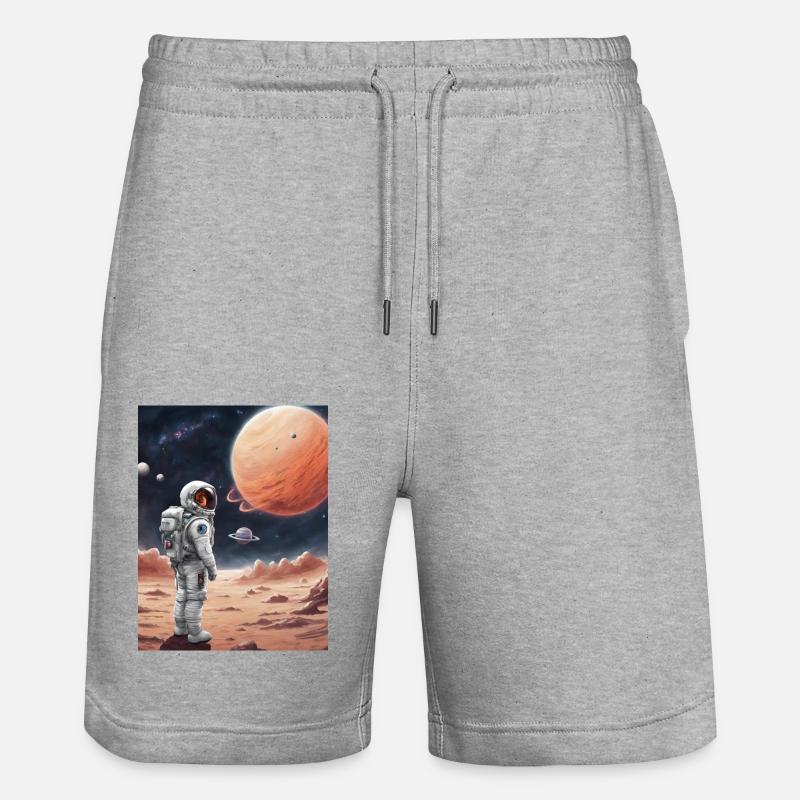 Astronaute de l’espace - Short de jogging bio TRAINER Stanley/Stella unisexe - gris chiné