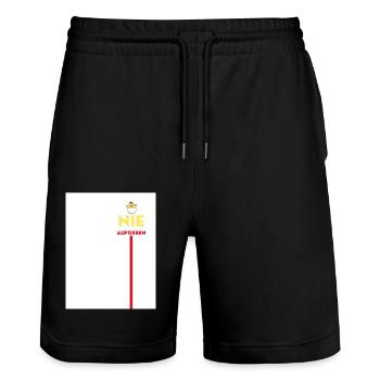 N’abandonnez jamais - Short de jogging bio TRAINER Stanley/Stella unisexe - noir - Devant - Nik (191cm) & Marisol (170cm)