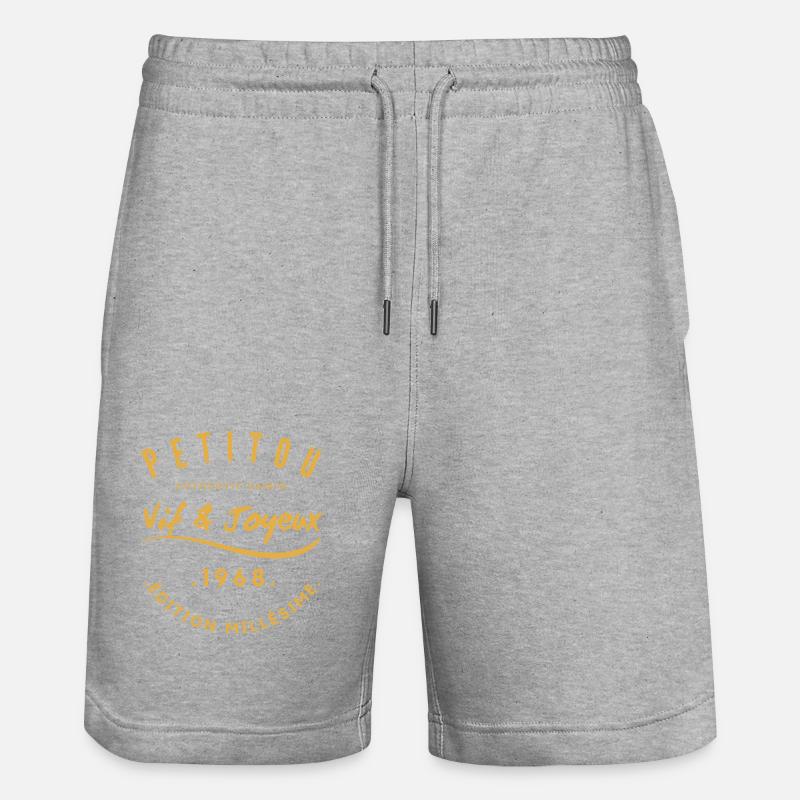 "Petitou 1968" - Short de jogging bio TRAINER Stanley/Stella unisexe - gris chiné