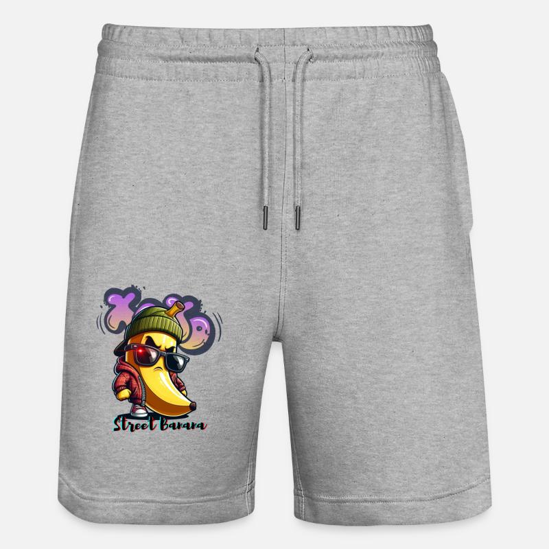 BANANE DE RUE - Short de jogging bio TRAINER Stanley/Stella unisexe - gris chiné