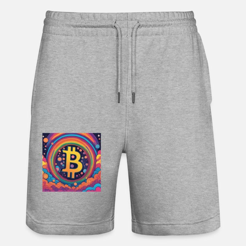 Lune Bitcoin - Short de jogging bio TRAINER Stanley/Stella unisexe - gris chiné