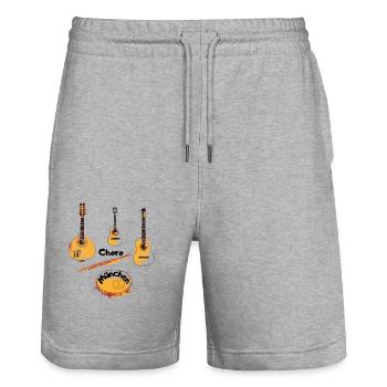 Choro München - Stanley/Stella Unisex Bio Joggingshorts Trainer  - Grau meliert - Vorne - Nik (191cm) & Marisol (170cm)