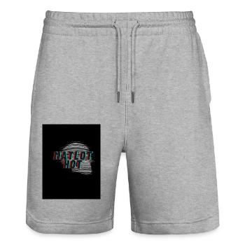 IMG 20240321 WA0003 - Short de jogging bio TRAINER Stanley/Stella unisexe - gris chiné - Devant - Nik (191cm) & Marisol (170cm)