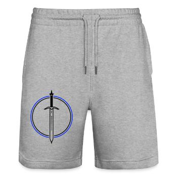 Schwert Icon - Stanley/Stella Unisex Bio Joggingshorts Trainer  - Grau meliert - Vorne - Nik (191cm) & Marisol (170cm)