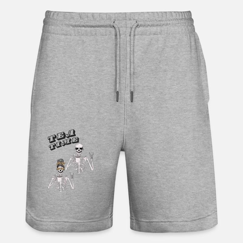 L’HEURE DU THÉ - Short de jogging bio TRAINER Stanley/Stella unisexe - gris chiné