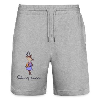 hiking "hiking-queen" trekking tour hiking boots - Stanley/Stella Trainer Unisex Organic Jogging Shorts - heather grey - Front - Nik (191cm) & Marisol (170cm)